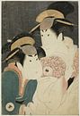 Toshusai Sharak - De acteurs Segawa Tomisaburo II (R) als Yadorigi,... van Peter Balan thumbnail