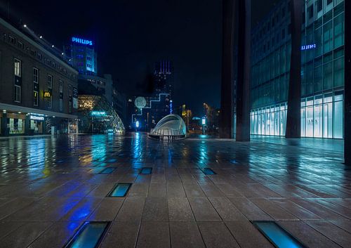 Eindhoven city centre during curfew.