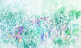 Time for flowers in green and lilac by Claudia Gründler