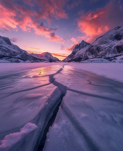 Winterdroom badend in licht