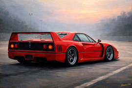 Eine Fahrt durch die Geschichte – Ferrari F40 – 1987 von Johannas Art Creations
