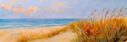 Strandlandschap in zacht licht