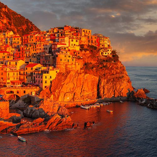 Manarola in Cinque Terre at sunset