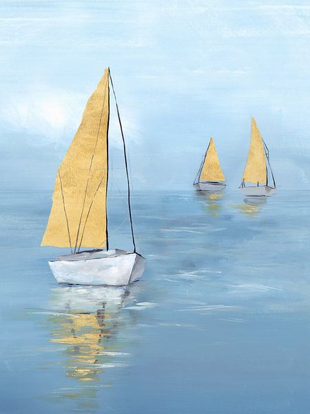 Golden Sail I , Isabelle Z  by PI Creative Art