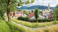 Uitzicht op het kuuroord Schliersee vanaf de wijngaard van SusaZoom thumbnail