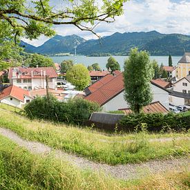 Uitzicht op het kuuroord Schliersee vanaf de wijngaard van SusaZoom