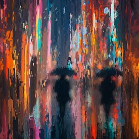 Een regenachtig avond in de stad van Geert Van Baelen