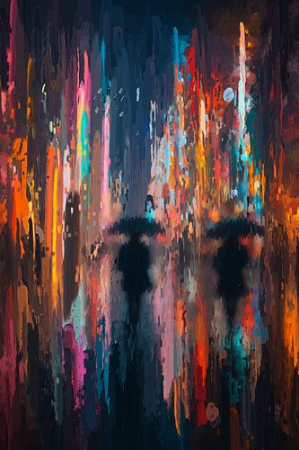 Ein regnerischer Abend in der Stadt von Geert Van Baelen