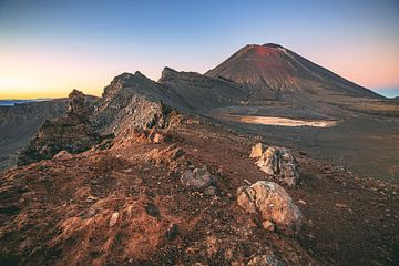 New Zealand Mount Ngaruhoe at dawn by Jean Claude Castor