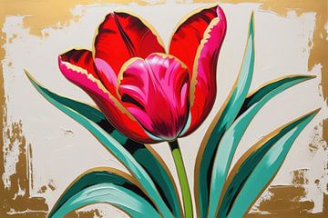 Elegant tulip with luxurious sheen by Art & Soul Creations