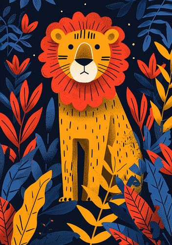 Lion poster art print