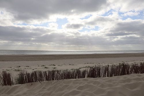 Bewölkte graue Abenddämmerung