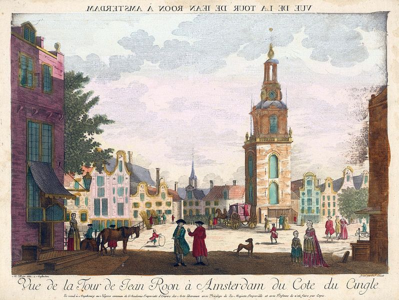 Balthasar Friedrich Leizel, View of the Jan Roodenpoort tower in Amsterdam, 1755 - 1779 by Atelier Liesjes