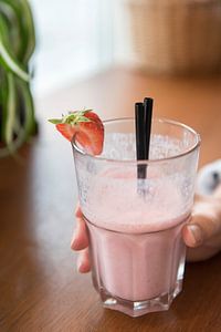 Smoothie avec de la paille