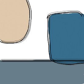 A Scandinavian modern abstract artwork. by J.a Dijkstra