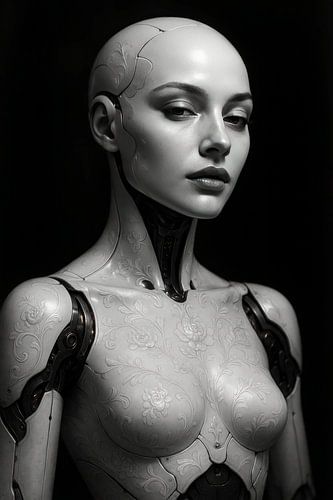 Portrait d'une élégante androïde