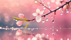 Bloemen met regendruppels
