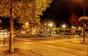 Evening photo of the roundabout on Maastrichterlaan in Vaals