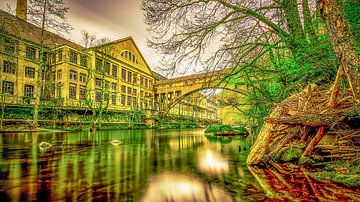 An abandoned factory by the water by Marcel Hechler