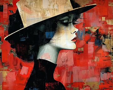 Women | Mysterious Red Muse by Art Whims