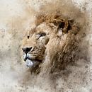 Abstract Lion Wall Art by Diana van Tankeren thumbnail