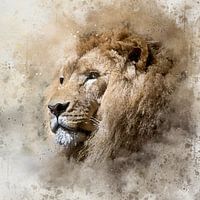 Abstract Lion Wall Art
