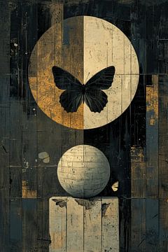 Silhouette de papillon Japandi sur Caprices d'Art