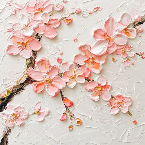 Fleur de cerisier rose blanc