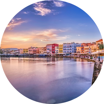 Zonsopgang in Chania, Kreta. van Voss fotografie