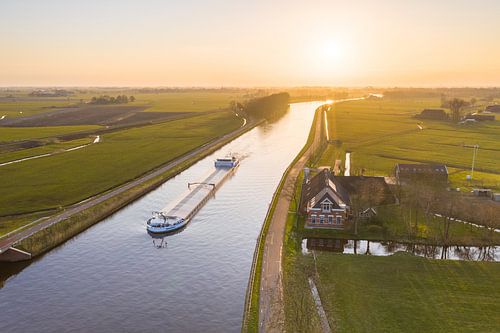 Sunrise over the Van Starkenborgh Canal by Droninger