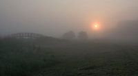 zonsopkomst in Almere, Kromslootpark