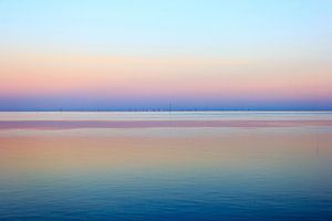 Zonsondergang op het wad van Olaf Douma