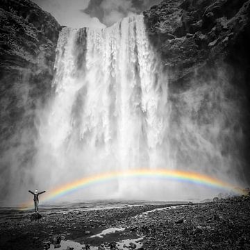 ISLAND Skogafoss | Colorkey von Melanie Viola