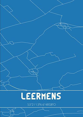 Blauwdruk | Landkaart | Leermens (Groningen)