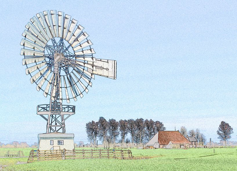 Amerikaane windmolen van Franke de Jong