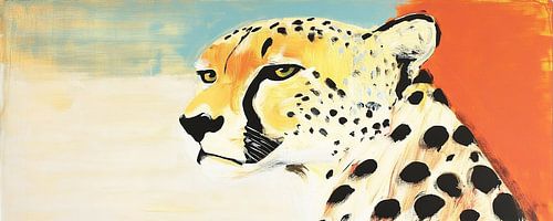 Guépard fort avec taches