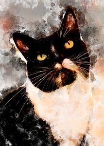 cat 15 animals art #cat #cats #kitten sur JBJart Justyna Jaszke