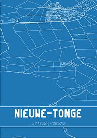 Blaupause | Karte | Nieuwe-Tonge (Süd-Holland) von Ortsdrucke