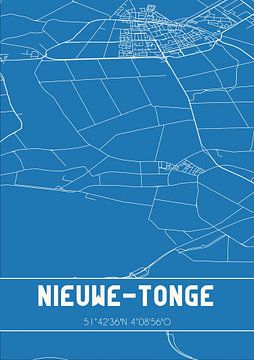 Blueprint | Map | Nieuwe-Tonge (South Holland) by Rezona