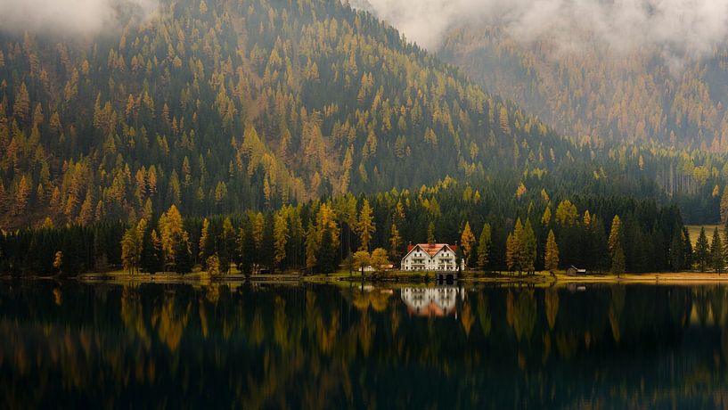 Between Reflection and Mist - Lago di Anterselva by Teun Ruijters