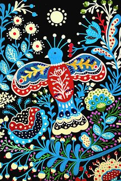 Paradiesvogel Folk Art