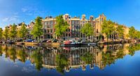 Keizersgracht reflectie panorama van Dennis van de Water thumbnail