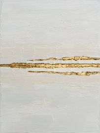 Elegante Abstrakte Minimalistische Wabi-Sabi Gold Kunst
