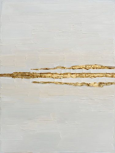 Art abstrait minimaliste et élégant, dans l'esprit wabi-sabi, en or