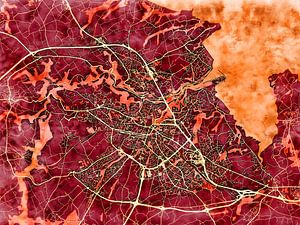 Karte von Saint-Brieuc im stil 'Amber Autumn'