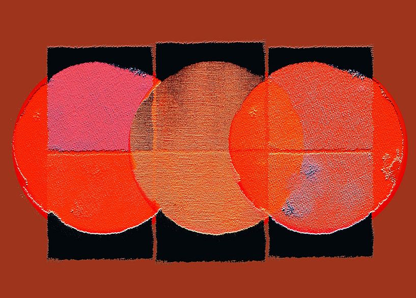 Scandinavian Nature Minimalism Red Brown by Mad Dog Art