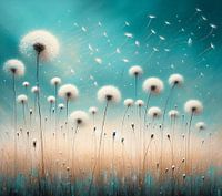 Dandelions in the wind