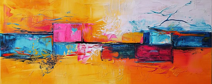 Couleurs abstraites | Cascade de teintes féroces par Caprices d'Art