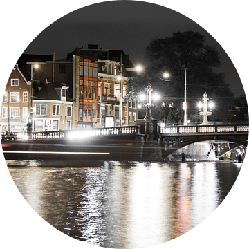 Amsterdam in de nacht  van Stijn van Hulten