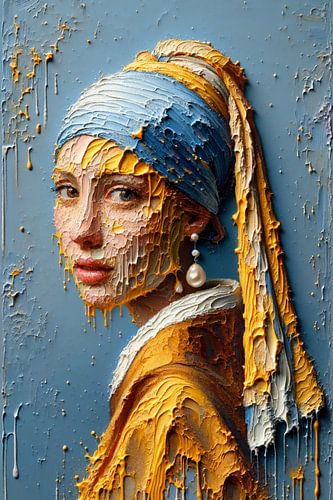 Das Mädchen mit der Perle in Farbe